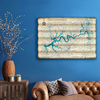 Lake Cumberland, Kentucky - Corrugated Metal Wall Art Corrugated Wall Art Lake Art