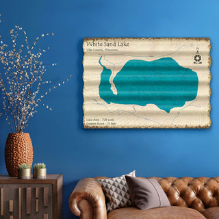 White Sand Lake: Boulder Junction - Corrugated Metal Wall Art Corrugated Wall Art Lake Art
