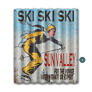 SKI SKI SKI - Corrugated Metal Wall Art Corrugated Wall Art Marty Mummert Studio