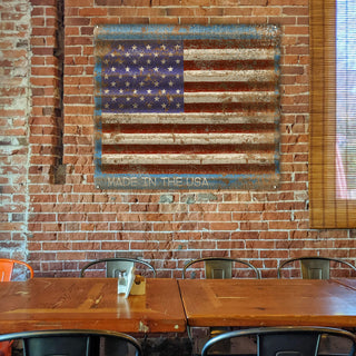 USA Flag - Corrugated Metal Wall Art Corrugated Wall Art Marty Mummert Studio