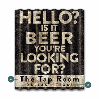 Is It Beer You're Looking For: Personalized - Corrugated Metal Wall Art Corrugated Wall Art Meissenburg Designs