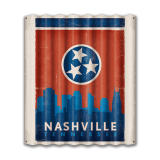 Stars Over Nashville - Corrugated Metal Wall Art Corrugated Wall Art Anderson Design Group