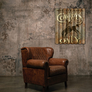 Cowboys Only - Corrugated Metal Wall Art Corrugated Wall Art Marty Mummert Studio