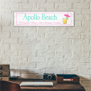 Coastal Cocktail Landmark Sign - Wall Decor Wood & Metal Wall Art Joanne Murphy