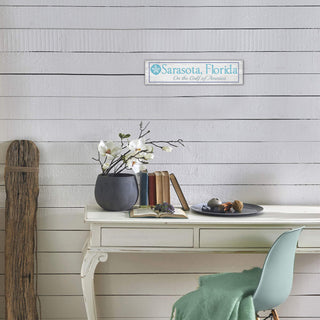 Coastal Icon Landmark Sign: Aqua - Wall Decor Wood & Metal Wall Art Joanne Murphy
