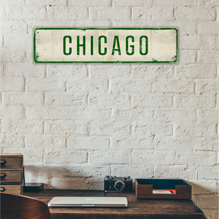 Landmark Classic Custom Signs: Green Text 1 - Wall Decor Wood & Metal Wall Art Out West Design