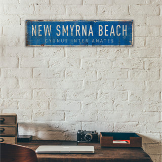 Landmark Classic Custom Signs: Blue 2 - Wall Decor Wood & Metal Wall Art Out West Design