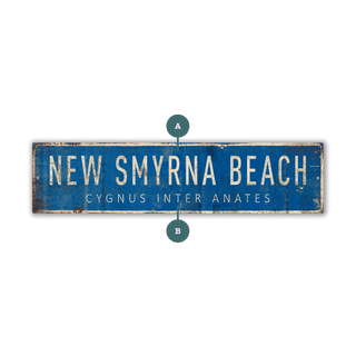 Landmark Classic Custom Signs: Blue 2 - Wall Decor Wood & Metal Wall Art Out West Design