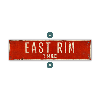 Landmark Classic Custom Signs: Red 2 - Wall Decor Wood & Metal Wall Art Out West Design