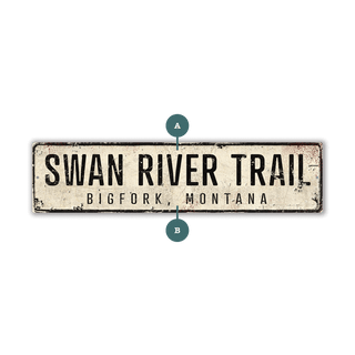 Landmark Classic Custom Signs: White 2 - Wall Decor Wood & Metal Wall Art Out West Design