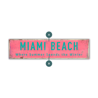 Landmark Classic Custom Signs: Pink 2 - Wall Decor Wood & Metal Wall Art Out West Design