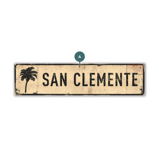Landmark Palms Custom Signs: Sand 1 - Wall Decor Wood & Metal Wall Art Out West Design