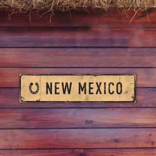 Landmark Horseshoe Custom Signs: Tan - Wall Decor Wood & Metal Wall Art Out West Design