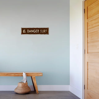 Landmark Surf Custom Signs: Brown - Wall Decor Wood & Metal Wall Art Out West Design