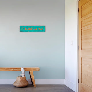Landmark Surf Custom Signs: Turquoise - Wall Decor Wood & Metal Wall Art Out West Design