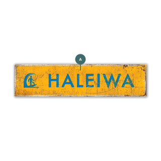 Landmark Surf Custom Signs: Yellow - Wall Decor Wood & Metal Wall Art Out West Design