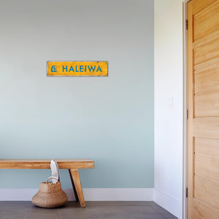 Landmark Surf Custom Signs: Yellow - Wall Decor Wood & Metal Wall Art Out West Design