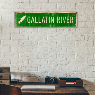 Landmark Fish Custom Signs: Green - Wall Decor Wood & Metal Wall Art Out West Design