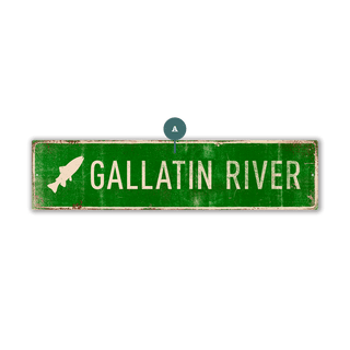 Landmark Fish Custom Signs: Green - Wall Decor Wood & Metal Wall Art Out West Design