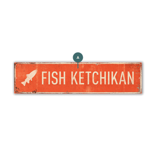 Landmark Fish Custom Signs: Coral - Wall Decor Wood & Metal Wall Art Out West Design