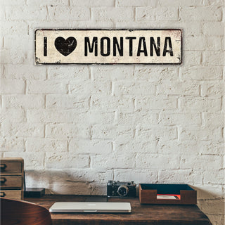 Landmark "I Heart" Custom Signs: White Heart - Wall Decor Wood & Metal Wall Art Out West Design