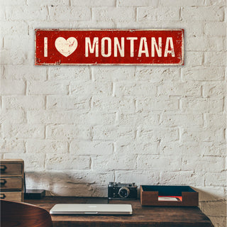 Landmark "I Heart" Custom Signs: Red Heart - Wall Decor Wood & Metal Wall Art Out West Design