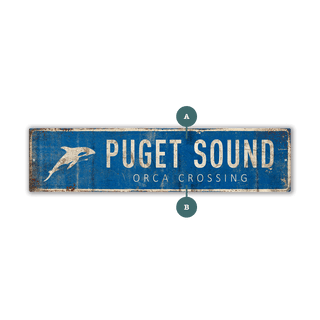 Landmark Orca Custom Signs: Blue 2 - Wall Decor Wood & Metal Wall Art Out West Design