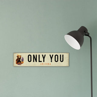 Smokey Bear 1985 Only You: White Landmark - Wall Decor Wood & Metal Wall Art Smokey Bear