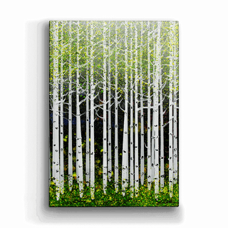 Summer Aspens - Portrait Metal Box Art Metal Box Wall Art Nancy Seiler