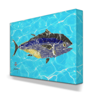 Solo Bluefin - Metal Box Art Metal Box Wall Art FishAye Trading Company