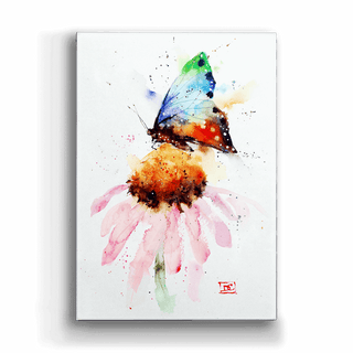 Butterfly and Coneflower - Metal Box Art Metal Box Wall Art Dean Crouser