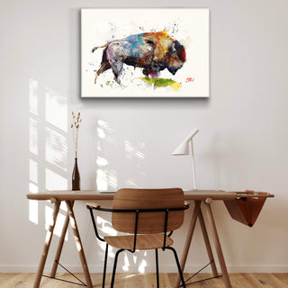 Full Spectrum Bison - Metal Box Art Metal Box Wall Art Dean Crouser