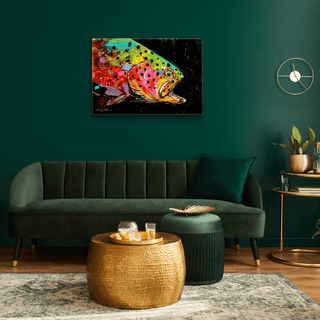 Crazy Trout - Metal Box Art Metal Box Wall Art Dean Crouser