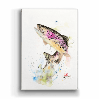 Jumping Trout - Metal Box Art Metal Box Wall Art Dean Crouser