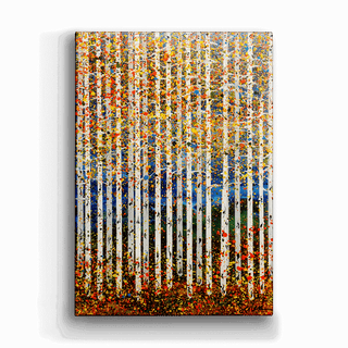 Fall Aspens - Portrait Metal Box Art Metal Box Wall Art Nancy Seiler