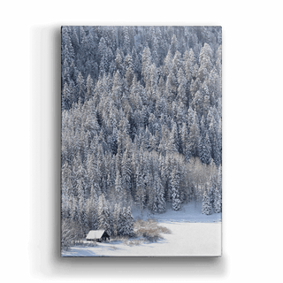 Cabin in the Winter Woods - Metal Box Art Metal Box Wall Art Michael Underwood