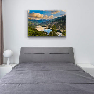 Mountain Lake Panorama - Metal Box Art Metal Box Wall Art Michael Underwood