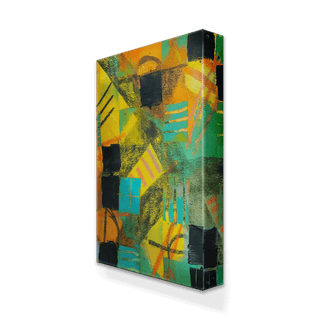 Orange Chex II - Metal Box Art Metal Box Wall Art Nancy Seiler