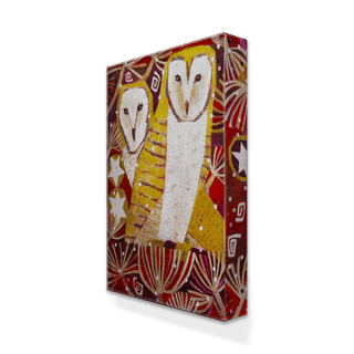 Barn Owl 2 - Metal Box Art Metal Box Wall Art Shelle Lindholm