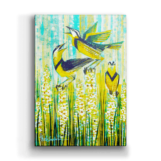 Troubadours Meadowlarks Box Art - Metal Box Art Metal Box Wall Art Shelle Lindholm