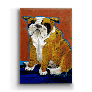Roger, Bulldog - Metal Box Art Metal Box Wall Art Shelle Lindholm