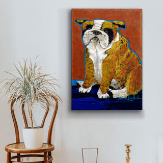Roger, Bulldog - Metal Box Art Metal Box Wall Art Shelle Lindholm