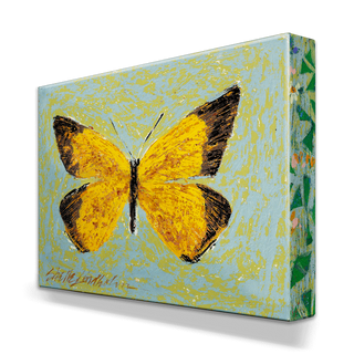 Orange Sulpher Butterfly - Metal Box Art Metal Box Wall Art Shelle Lindholm