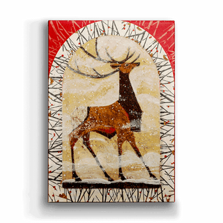 Winter Wapiti Elk - Metal Box Art Metal Box Wall Art Shelle Lindholm