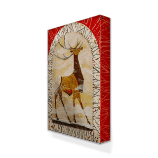 Winter Wapiti Elk - Metal Box Art Metal Box Wall Art Shelle Lindholm