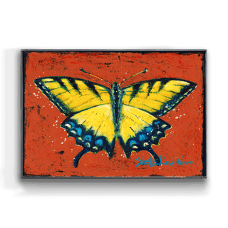 Yellow Swallowtail Butterfly - Metal Box Art Metal Box Wall Art Shelle Lindholm