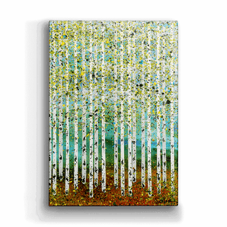 Spring Aspens - Portrait Metal Box Art Metal Box Wall Art Nancy Seiler