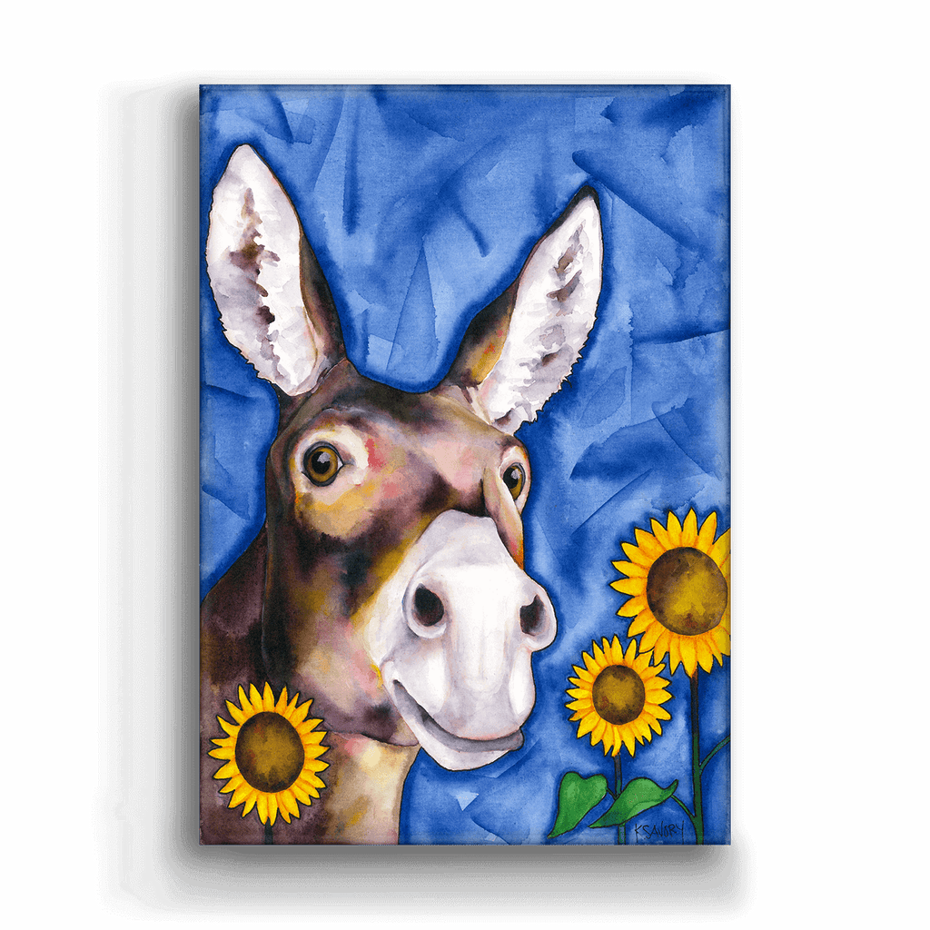 Mule Among Sunflowers - Metal Box Art – Old Wood Signs Wholesale