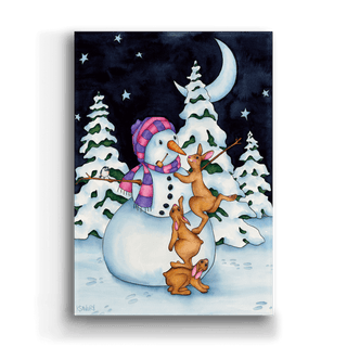 Snowman Teamwork - Metal Box Art Metal Box Wall Art Karen Savory