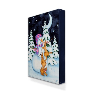 Snowman Teamwork - Metal Box Art Metal Box Wall Art Karen Savory
